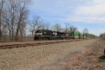 NS 4782 and 4152 with a stack train